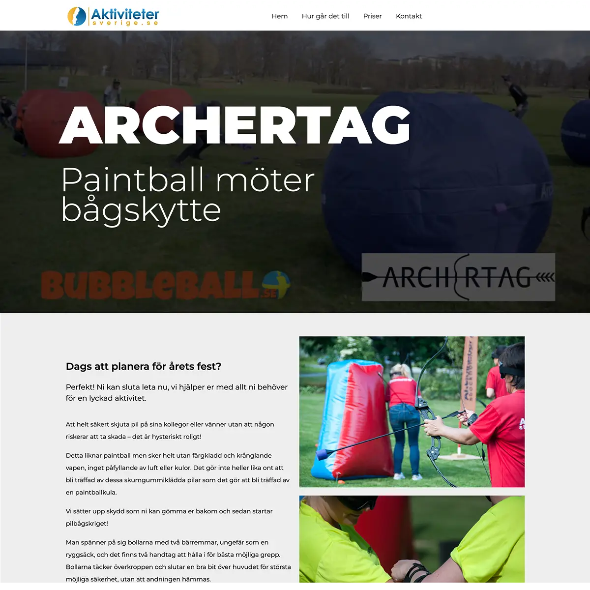archertag hemsida gjord av deisngochwebb.se